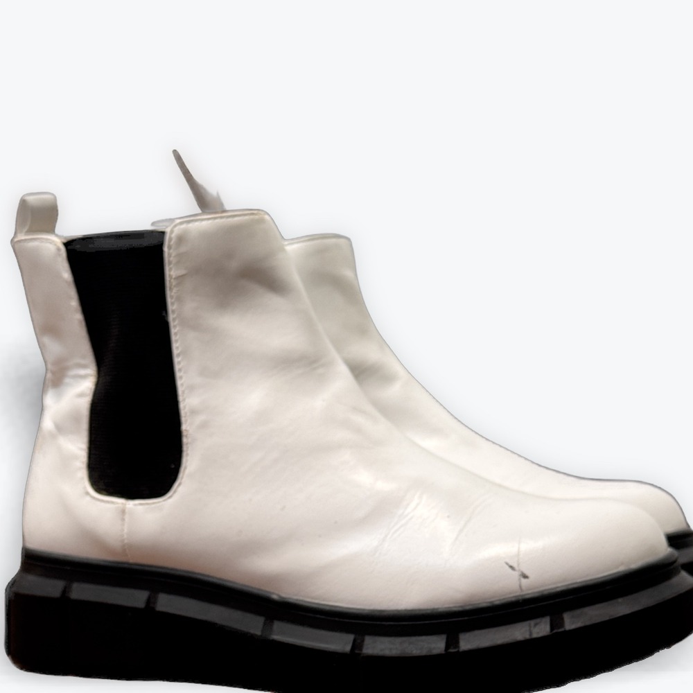 BP Chelsea Boots Lug Sole Chunky Platform White Streetwear Womens 9M